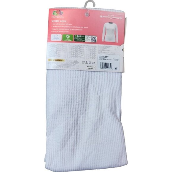 Fruit of the Loom EverSoft Women's Waffle Crew Shirt Size White 3X (22) NEW - Picture 6 of 11